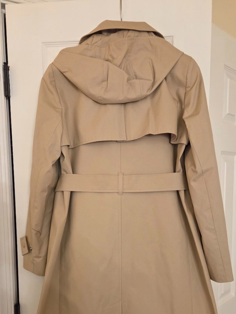 J.Crew Khaki Trench Coat w/Hood -- NWT ---Classic Belted Jacket - Picture 6 of 6